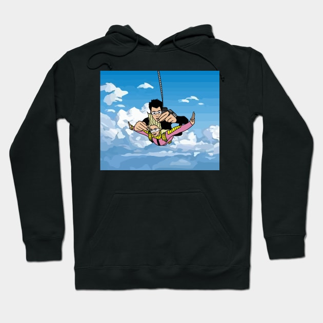 Parachuting Skydiving Free Fall Hoodie by flofin